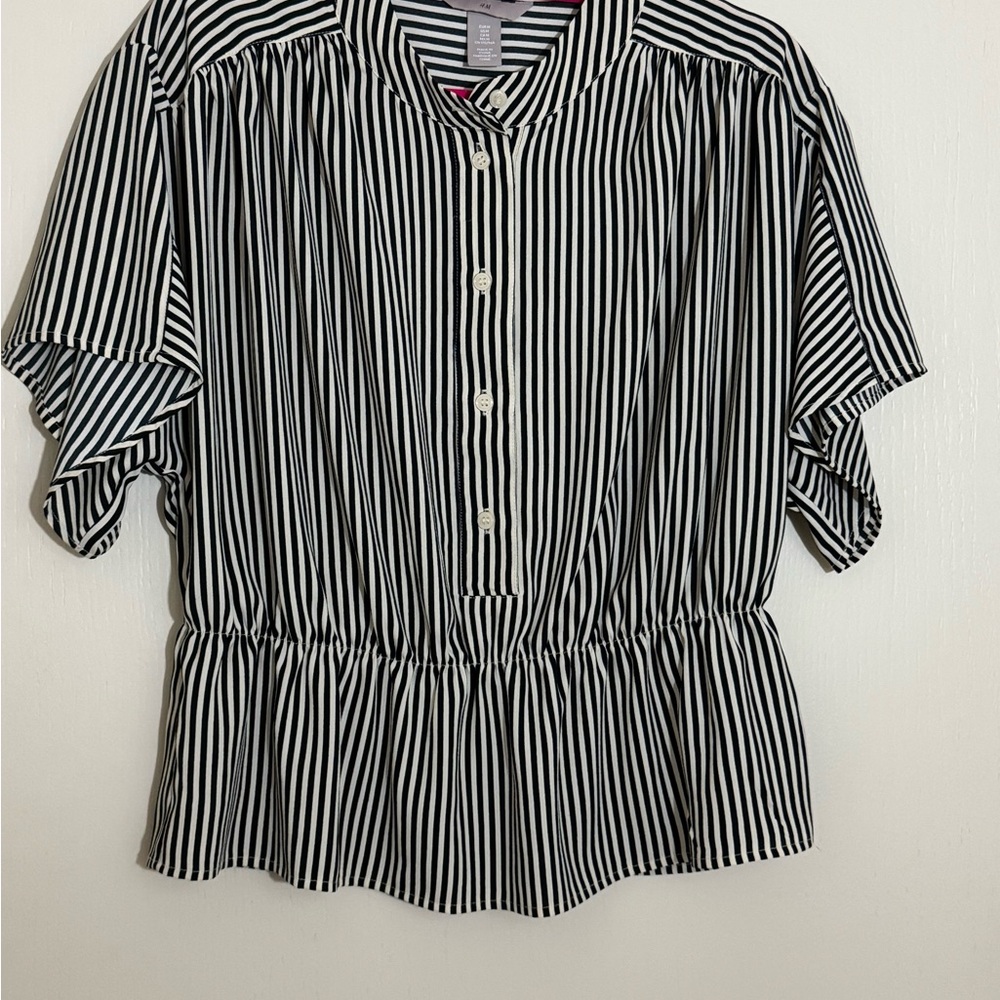 H&M Monochrome Striped Shirt